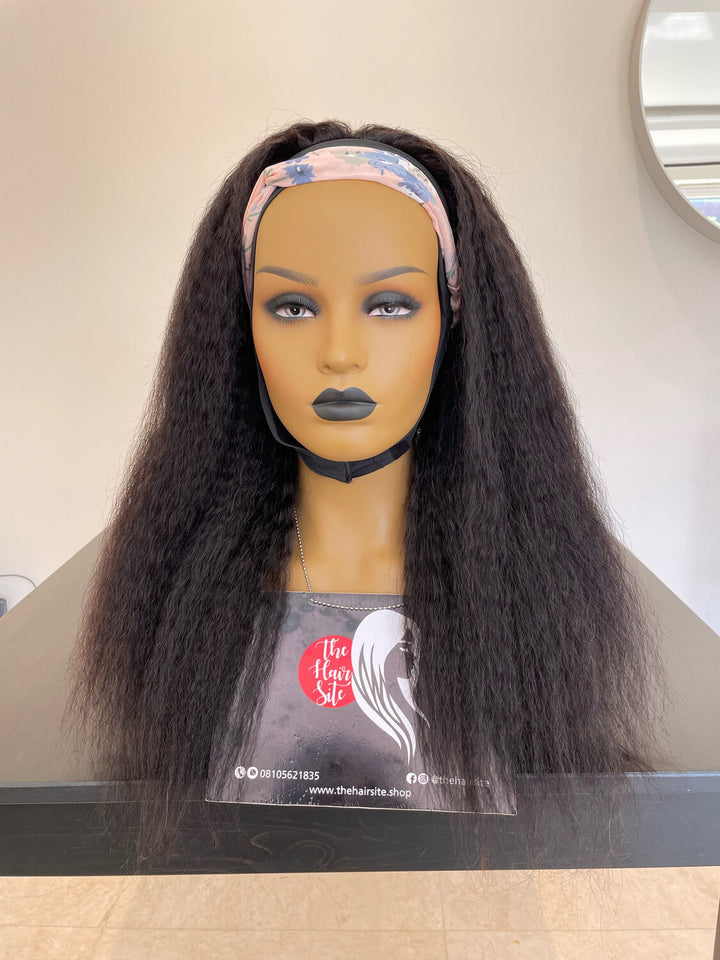 black headband wig