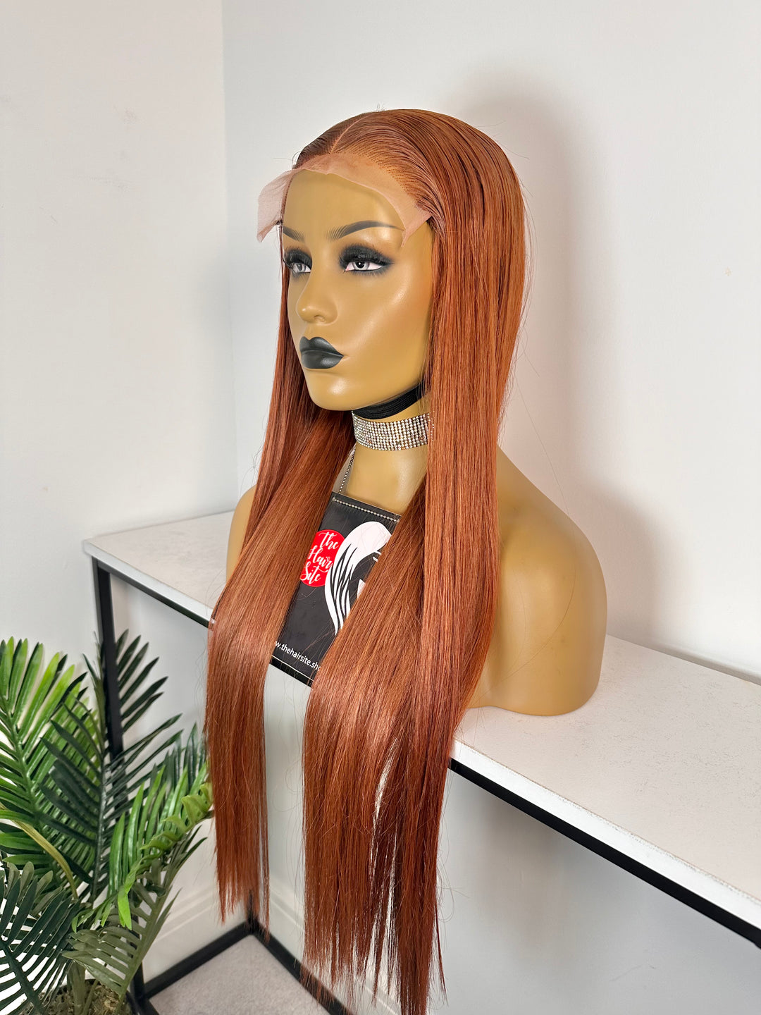 CHERIE 6 X 6 BONE STRAIGHT GINGER  GLUELESS WIG  | READY TO SHIP
