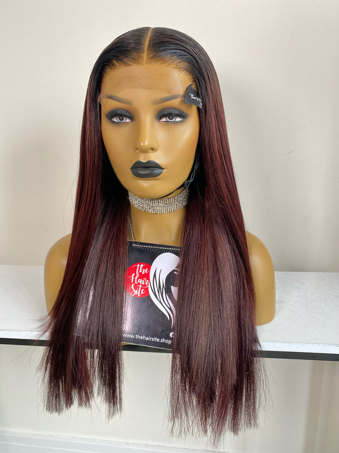 burgundy 6 x 6 lace wig