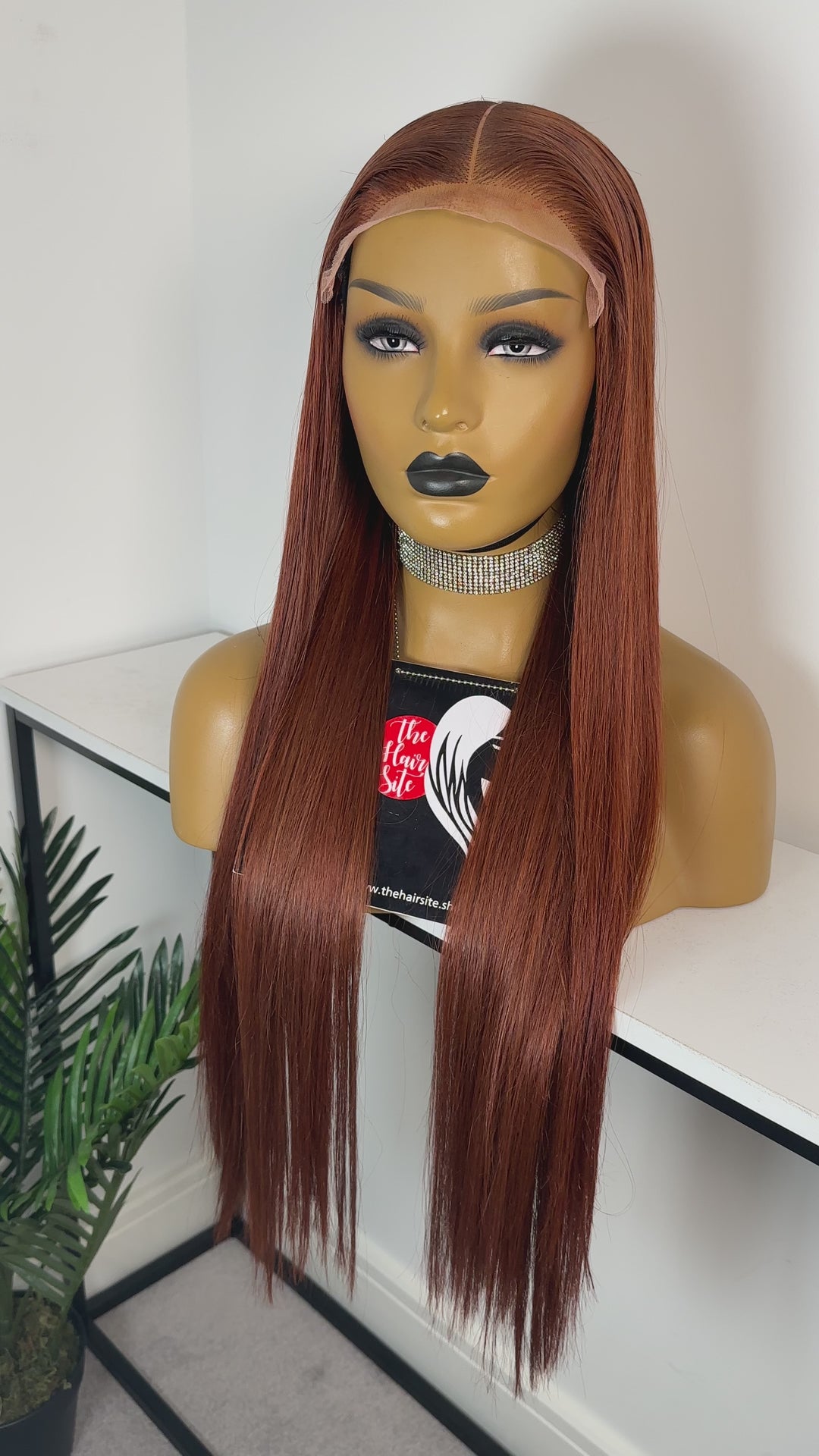 CHERIE 6 X 6 BONE STRAIGHT GINGER  GLUELESS WIG  | READY TO SHIP